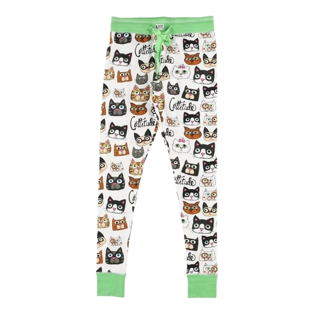 Pajama cat lover pyjama pants womens lounge leggings pjs cat mom sz S an…​​​​​